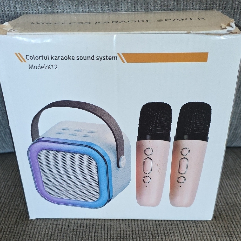 Colorful Karaoke Sound System Model K12 with Microphones - Picture 6 of 10